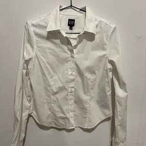 Gap cropped white button down never worn